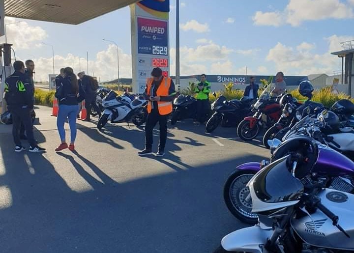 meeting at Z Station for pre-ride